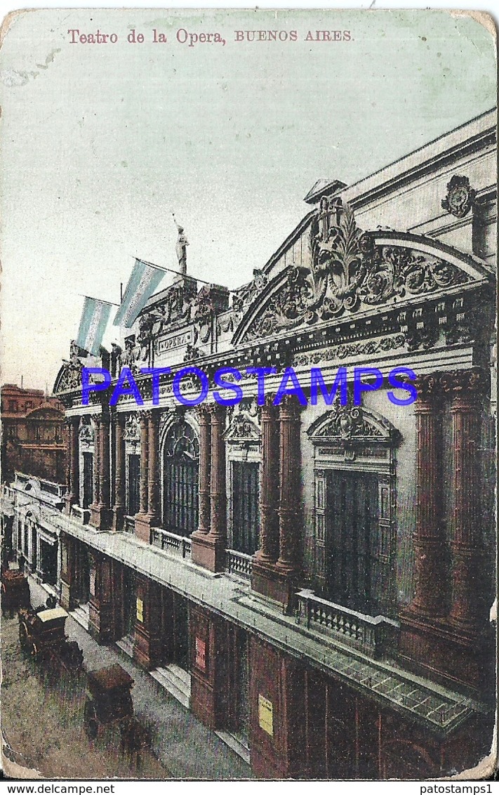 106304 ARGENTINA BUENOS AIRES TEATRO DE LA OPERA BREAK POSTAL POSTCARD - Argentine