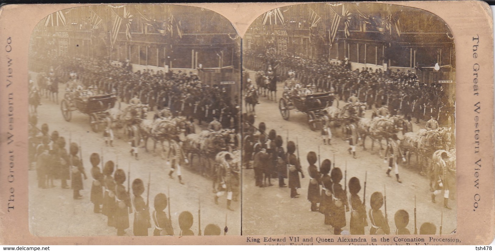 ENGLAND--LONDON--king Edward VII And Queen Alexandra In The Coronation Procession--voir Scan - Photos Stéréoscopiques