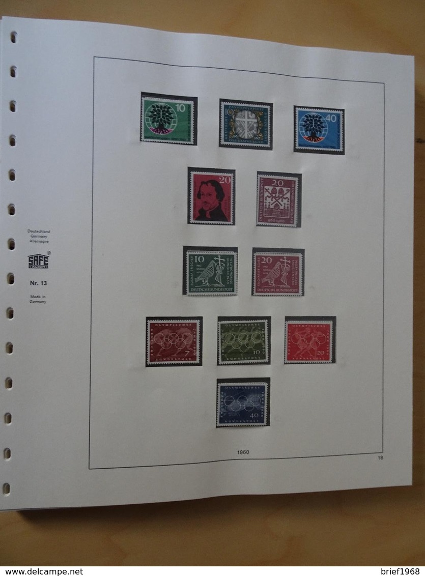 Bund 1960-1970 Postfrisch Komplett Auf Safe Vordruck (5159) - Sammlungen