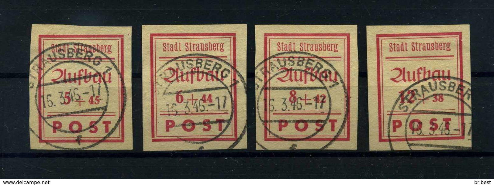 STRAUSSBERG 1946 Nr 1-4B Gestempelt (109411) - Sonstige & Ohne Zuordnung