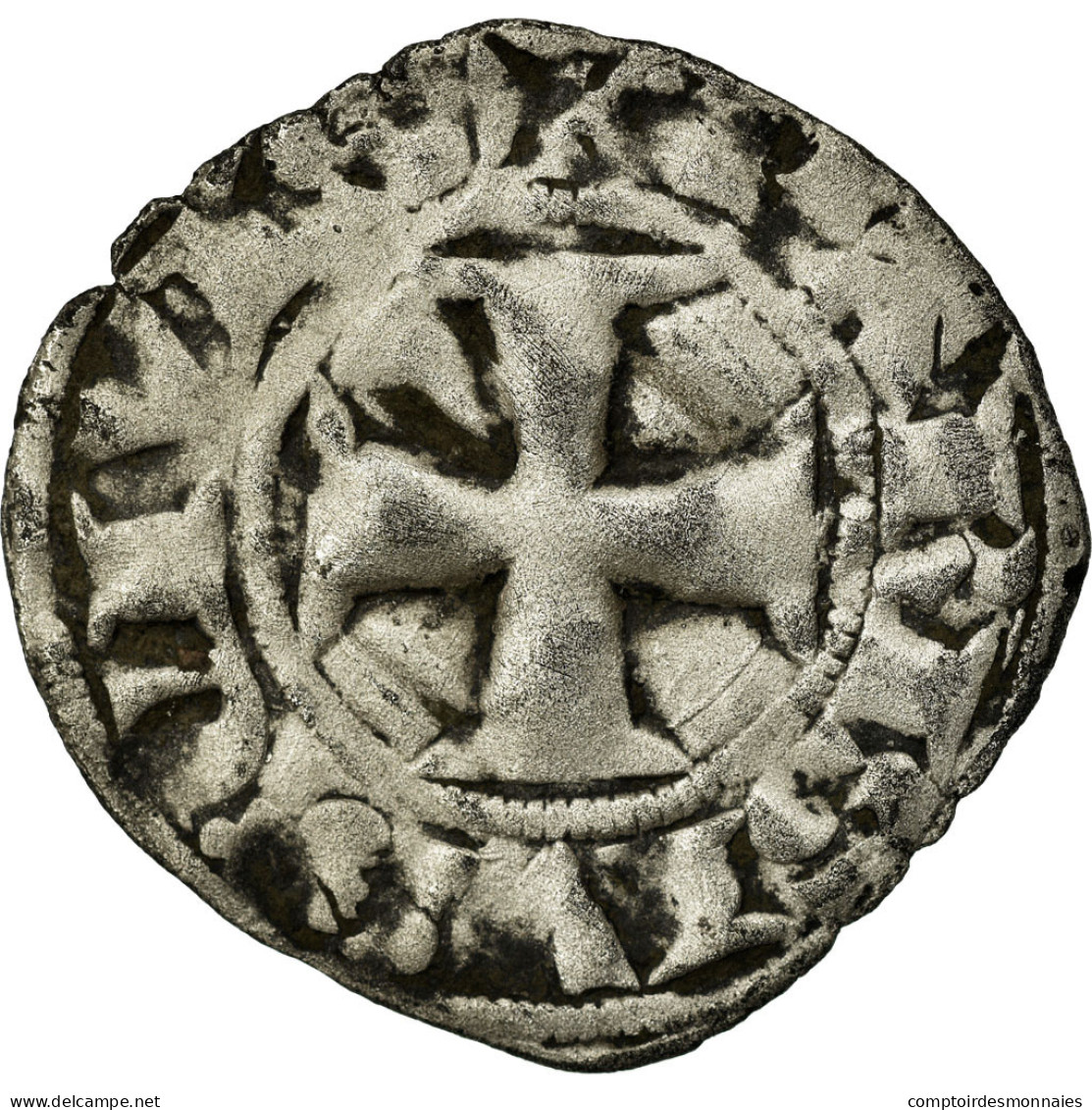 Monnaie, France, Philippe VI, Denier Parisis, Rare, TB+, Billon, Duplessy:277 - 1328-1350 Philippe VI Le Fortuné