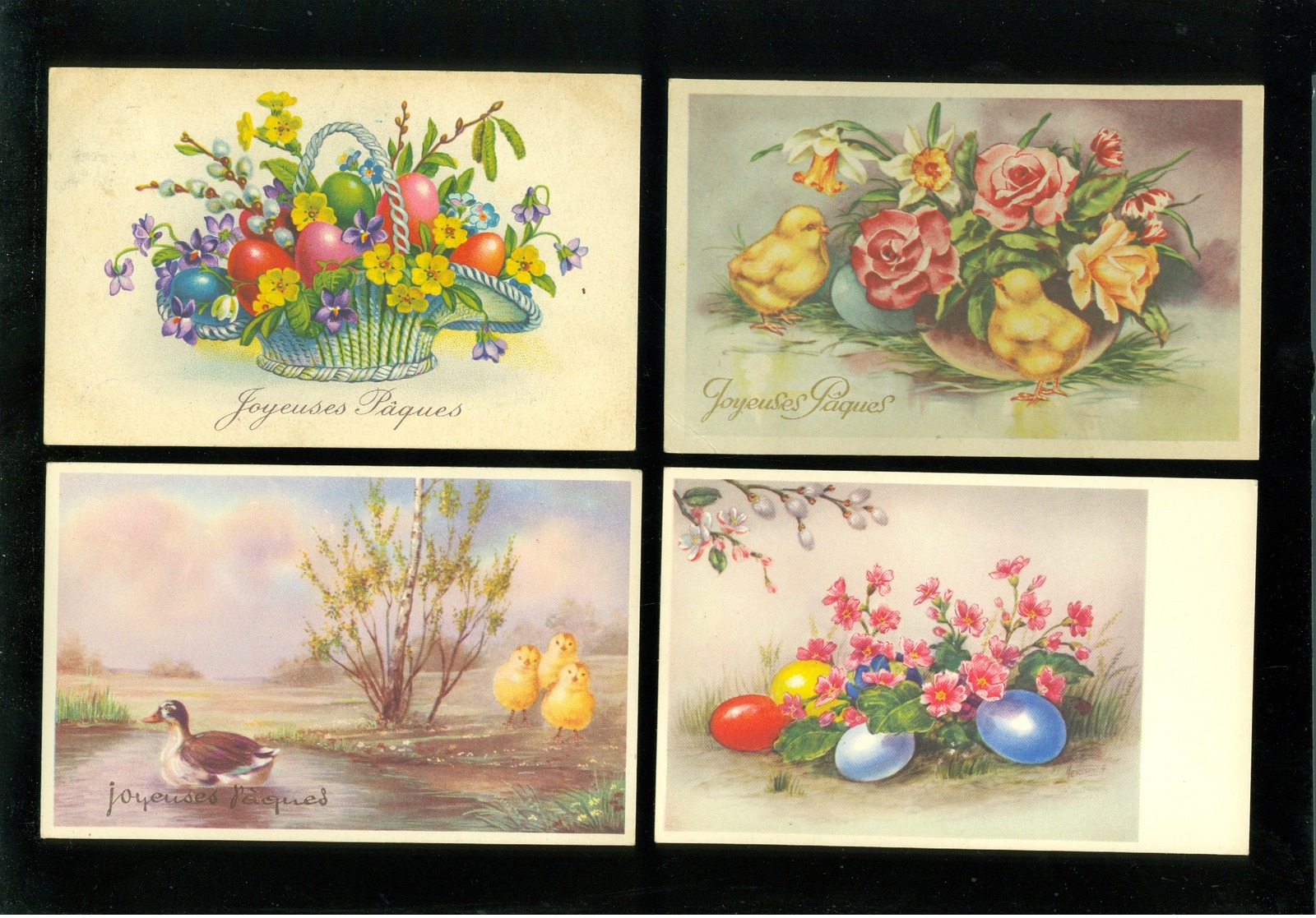 Beau lot de 60 cartes postales de fantaisie  Pâques   Mooi lot 60 postkaarten van fantasie  Pasen -  60 scans