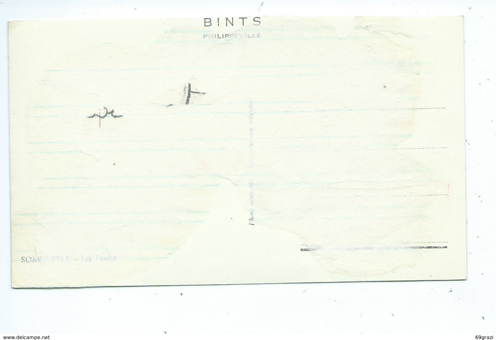 Sombreffe Les Ecoles ( Carte Recoupée !!!! Bints Philippeville ) - Sombreffe