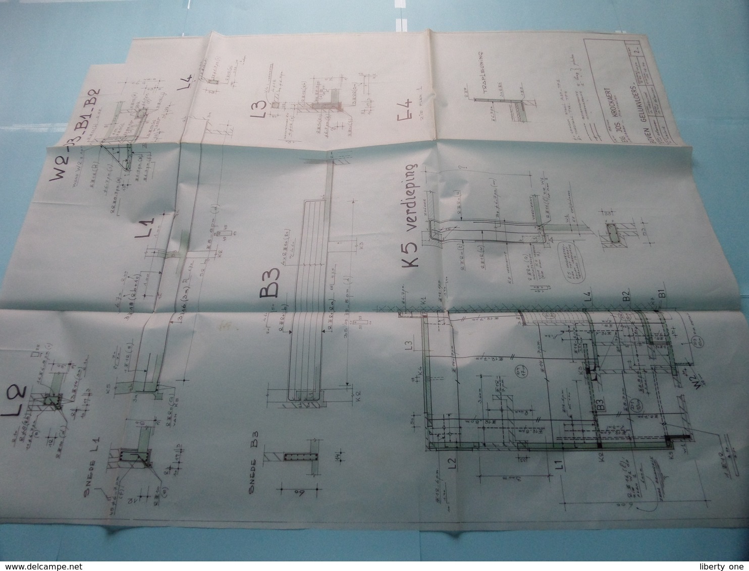 MACHELEN HEIRBAAN > Plan 1 + 2 + 3 ( Zie/voir Photo > Arch. Van Den Branden ) Schaal 2 En 5 Cm.p.m. > Anno 1974 ! - Architettura