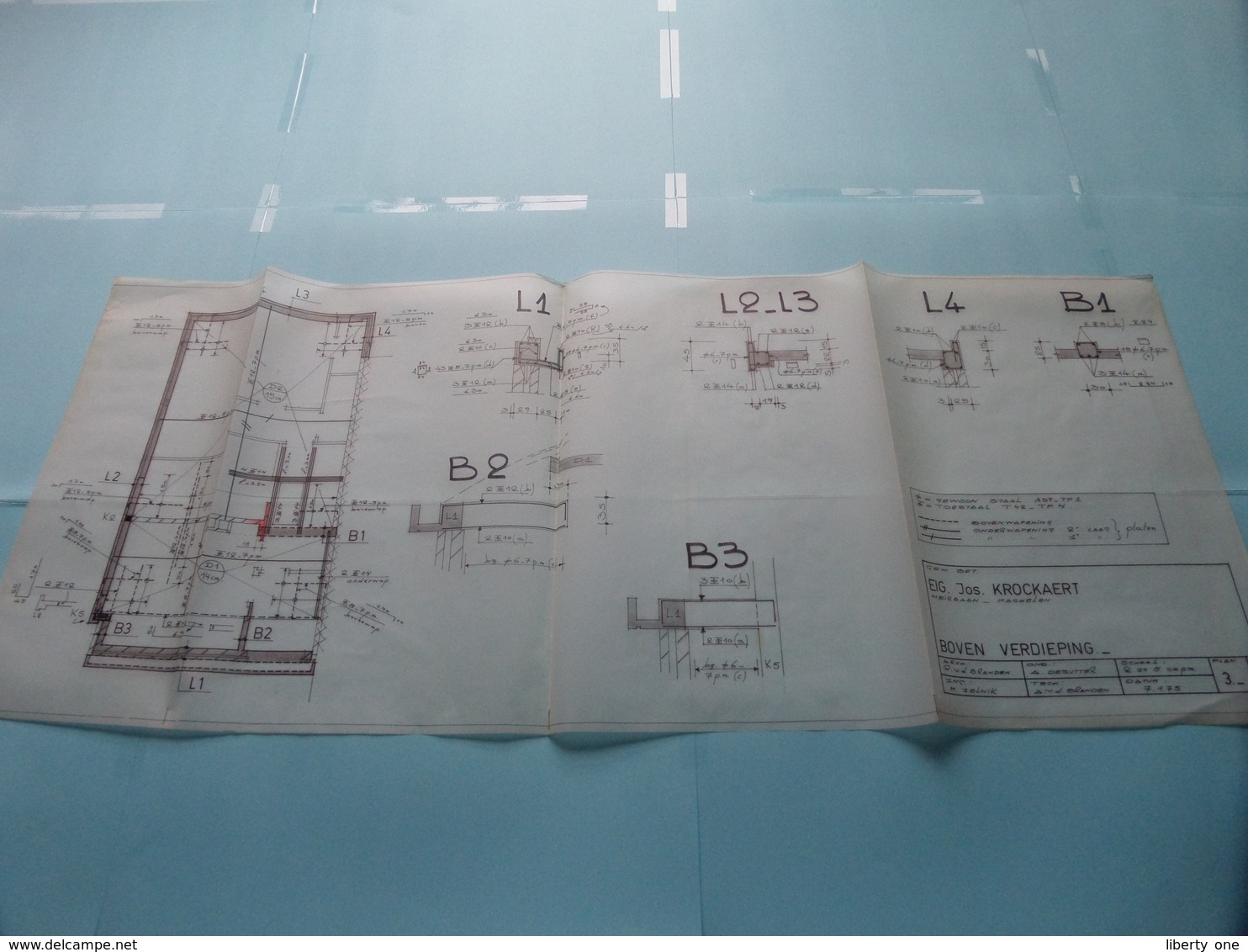 MACHELEN HEIRBAAN > Plan 1 + 2 + 3 ( Zie/voir Photo > Arch. Van den Branden ) Schaal 2 en 5 cm.p.m. > Anno 1974 !