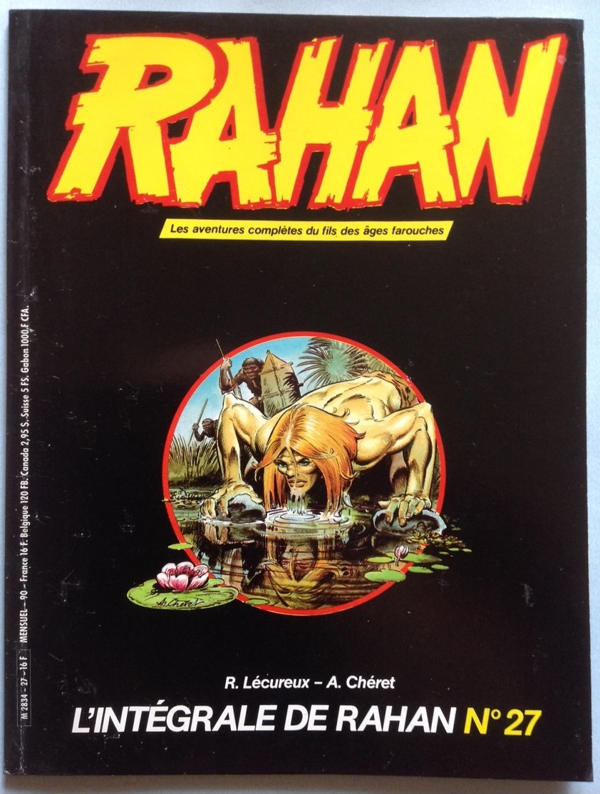 No PAYPAL !! : Chéret & Lecureux RAHAN 27 Intégrale , Album Noir Fils Des Ages Farouches Éo Vaillant 1986 TTTTBE++ BD - Rahan