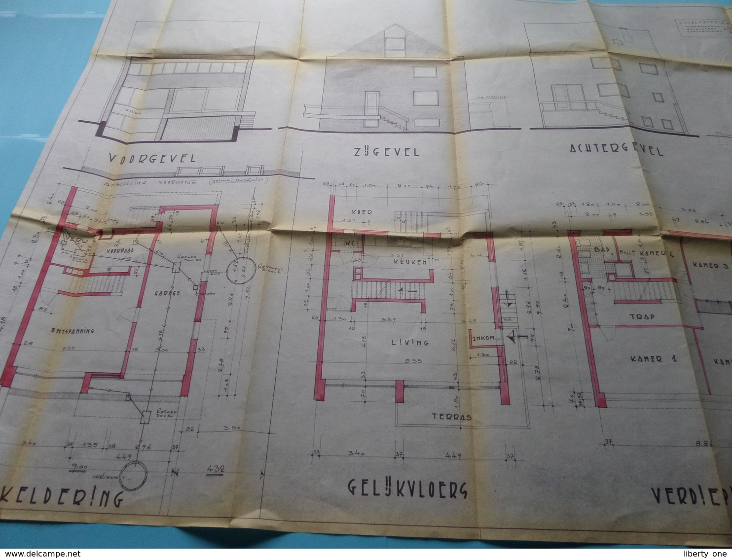 MACHELEN BOSWEG Nr. 15 > WOONHUIS Plan Nr. 1 ( Zie/voir Photo > Arch. Van Den Branden ) Anno 1967 ! - Arquitectura