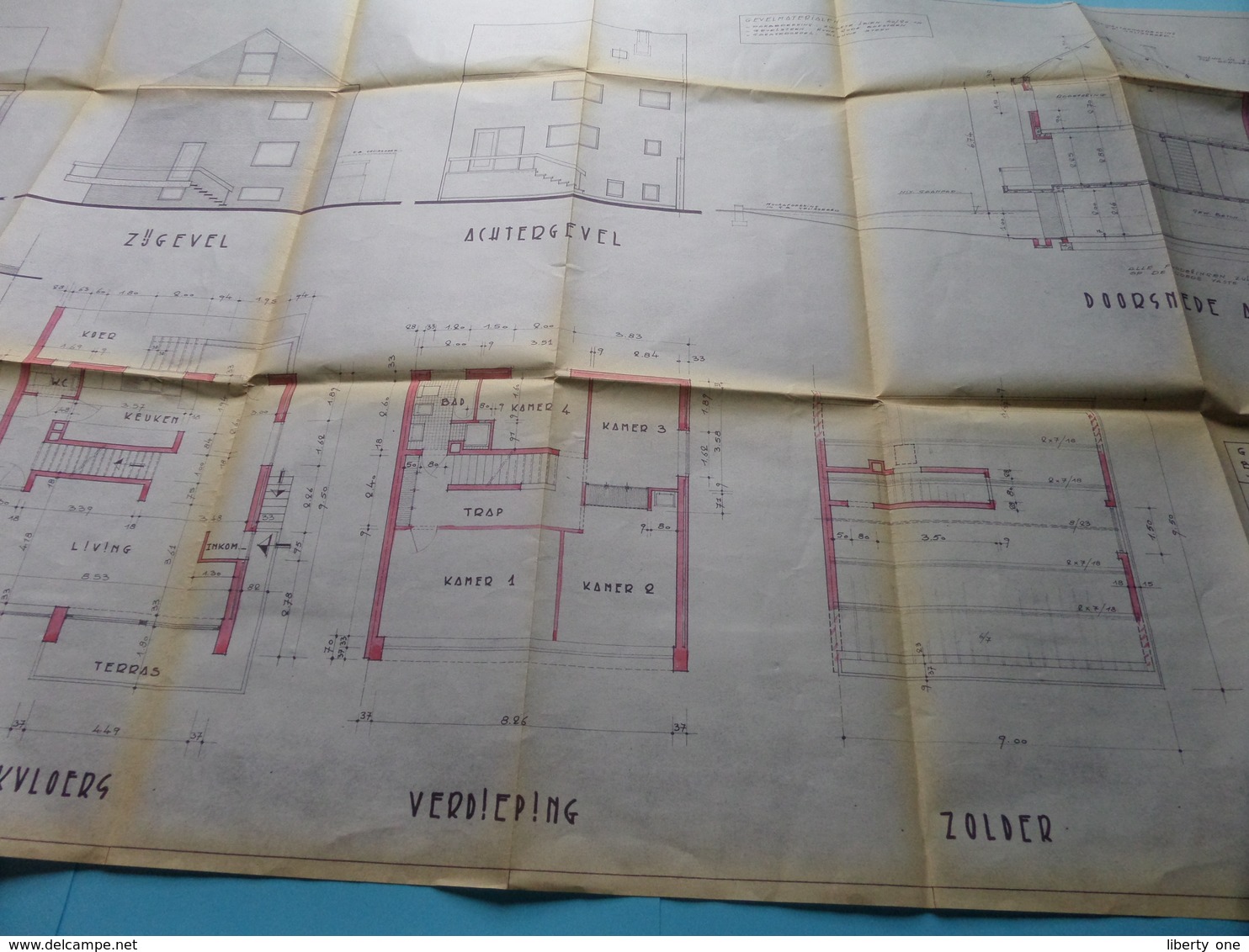 MACHELEN BOSWEG Nr. 15 > WOONHUIS Plan Nr. 1 ( Zie/voir Photo > Arch. Van Den Branden ) Anno 1967 ! - Arquitectura