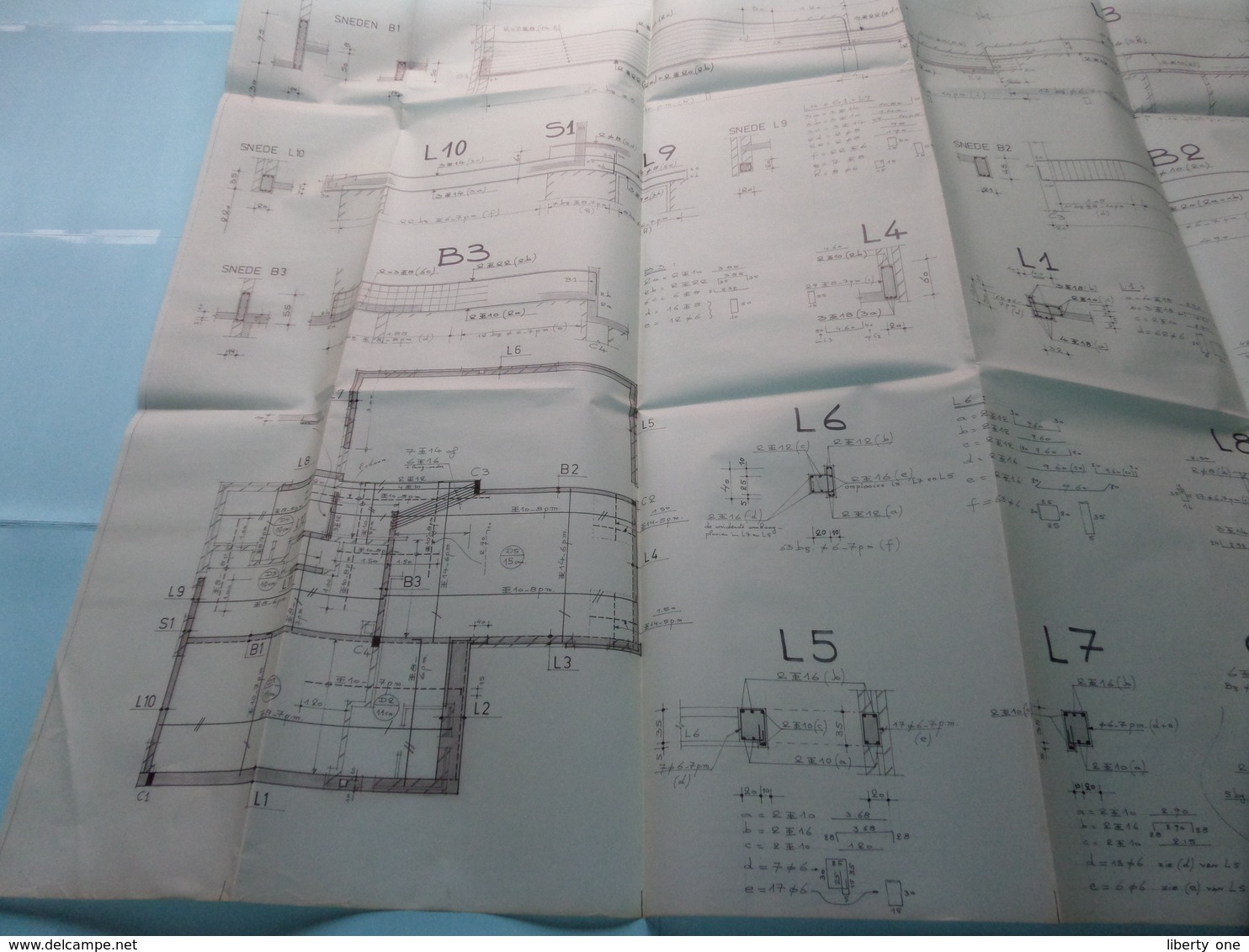 HAMME - BIESBOSLAAN > WOONHUIS Plan 1 > Schaal 2 & 5 Cm.p.m. ( Zie/voir Photo > Arch. Van Den Branden ) Anno 1975 ! - Arquitectura