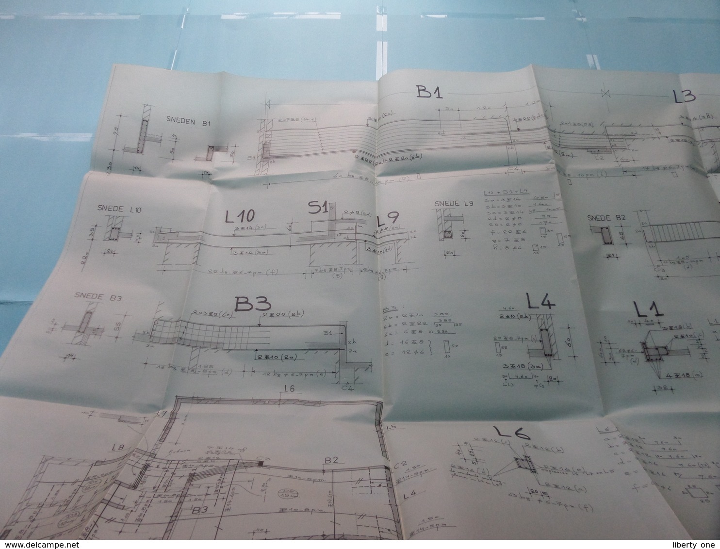 HAMME - BIESBOSLAAN > WOONHUIS Plan 1 > Schaal 2 & 5 Cm.p.m. ( Zie/voir Photo > Arch. Van Den Branden ) Anno 1975 ! - Arquitectura