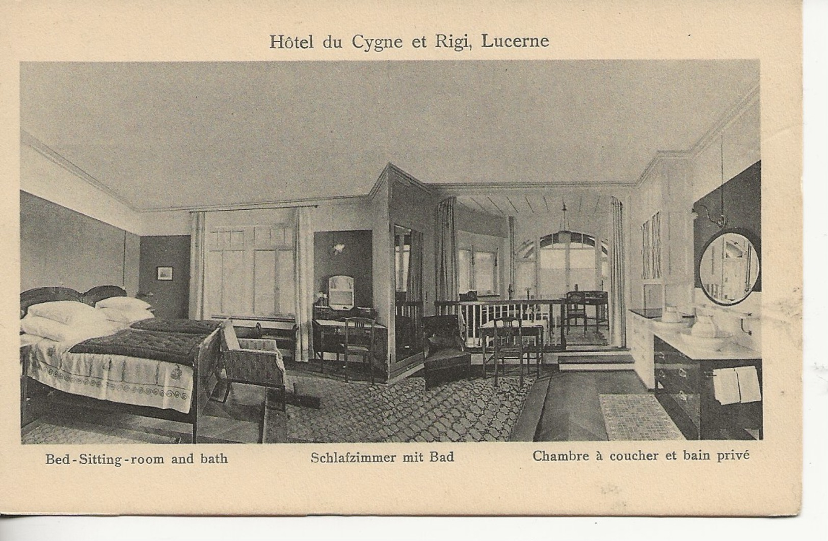 Hôtel Du Cygne Et Rigi.-Chambre Et Bain Privé. - Autres & Non Classés