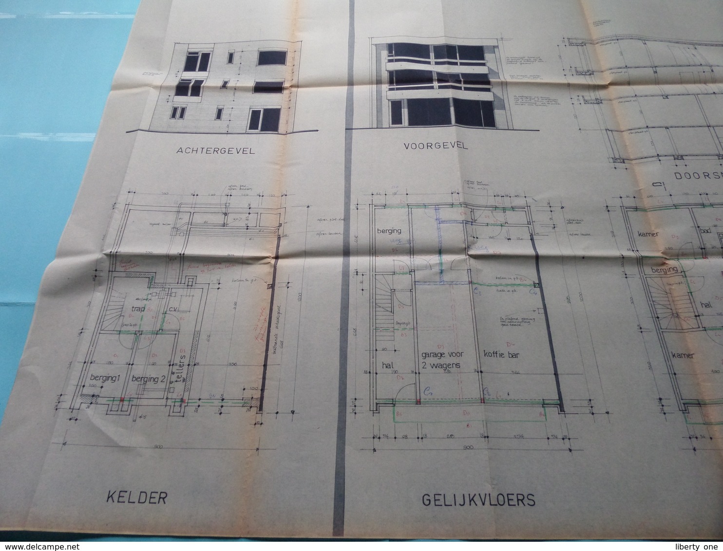 ZAVENTEM Groenveld ( VEN - PLASTRIA ) Plan > Schaal 1/50-1/200-1/500 ( Zie Foto's > Arch. Van Den Branden ) Anno 1973 ! - Architectuur