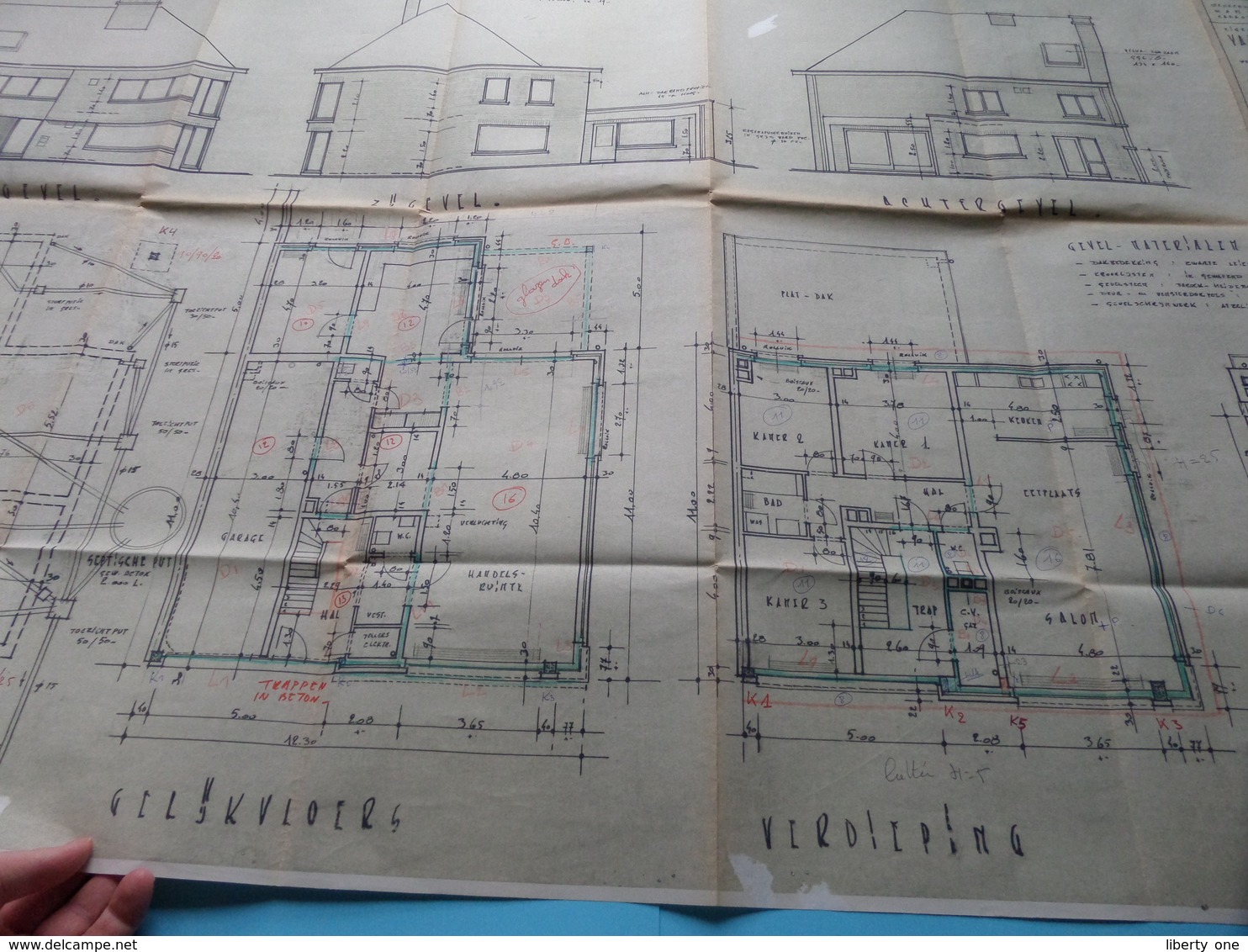 STEENOKKERZEEL HAMDREEF () Plan 4 x ( Zie foto's > Arch. Van den Branden ) Anno 1978 & 79 !