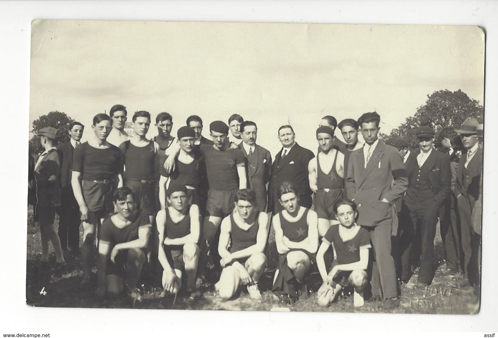 LIMOGES TURGOT ATHLETISME COUPE HENRI ESDERS 1928 CARTE PHOTO JOVE CACHET A SEC /FREE SHIPPING REGISTERED - Limoges