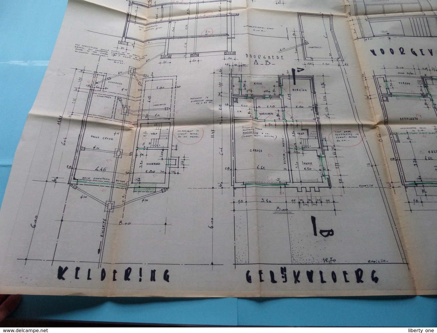 MACHELEN ( Heirbaan 73 ) WOONHUIS Plan Schaal 2 Cm.p.m. ( Zie Foto's > Arch. Van Den Branden ) Anno 1977 ! - Arquitectura