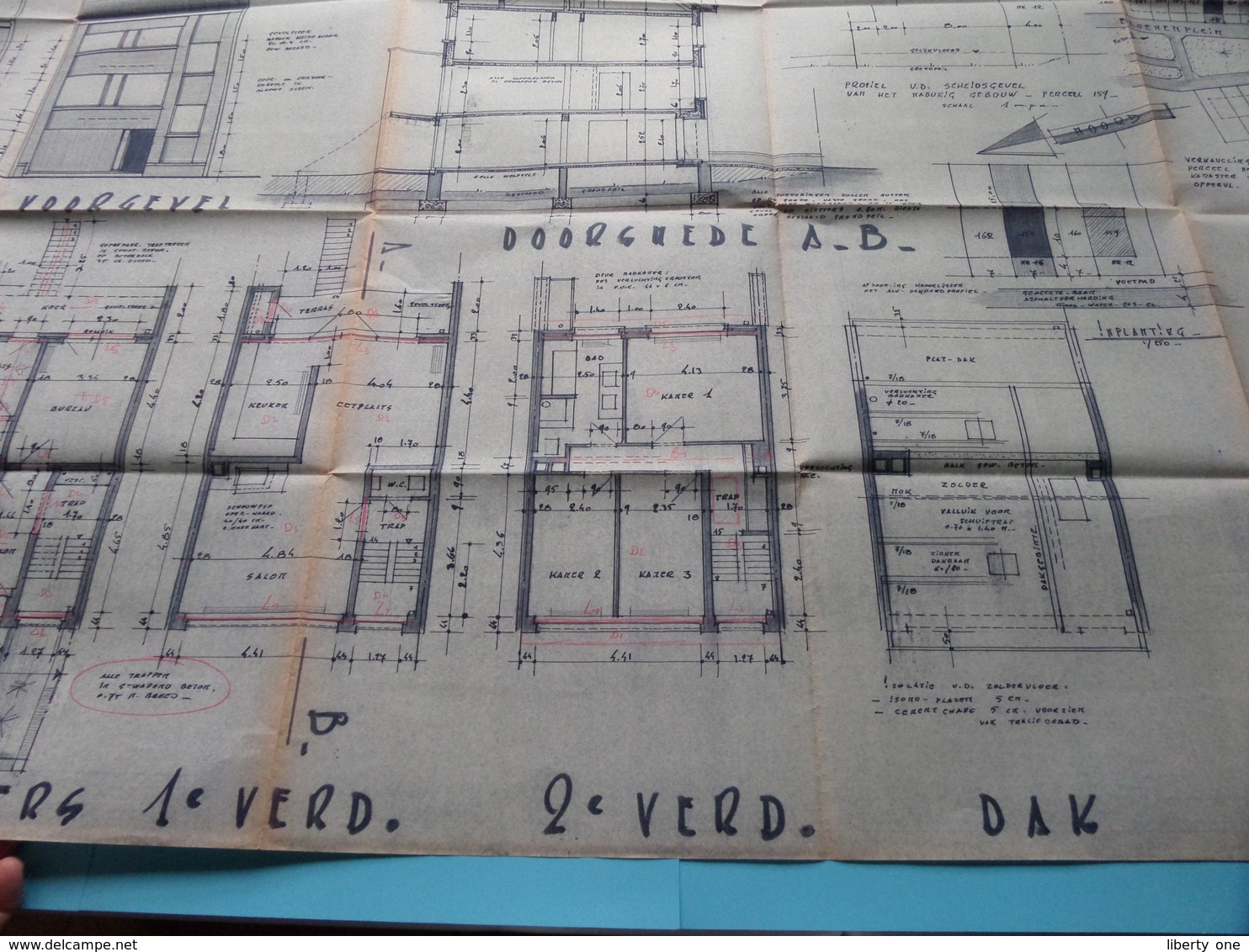 VILVOORDE ( Bloemenplein 16 ) WOONHUIS Plan Schaal 2 Cm.p.m. ( Zie Foto's > Arch. Van Den Branden ) Anno 1973 ! - Architettura