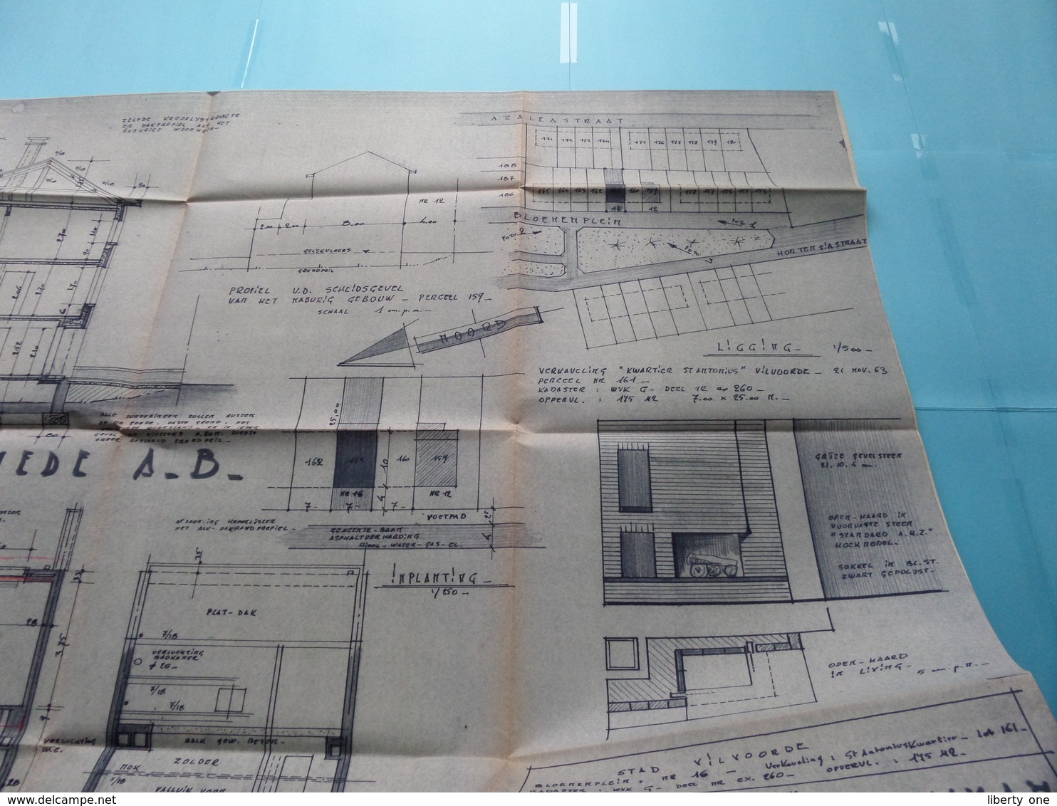 VILVOORDE ( Bloemenplein 16 ) WOONHUIS Plan Schaal 2 Cm.p.m. ( Zie Foto's > Arch. Van Den Branden ) Anno 1973 ! - Architektur