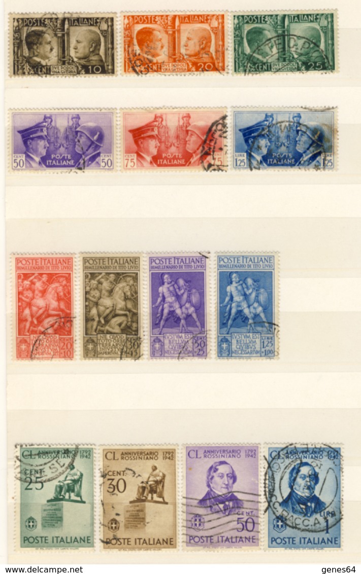 Lotticino Di 9 Serie Di Francobolli Commemorativi Annullati Dal 1911 Al 1943 (cat. 135 Euro) 2 Immagini - Collections (without Album)