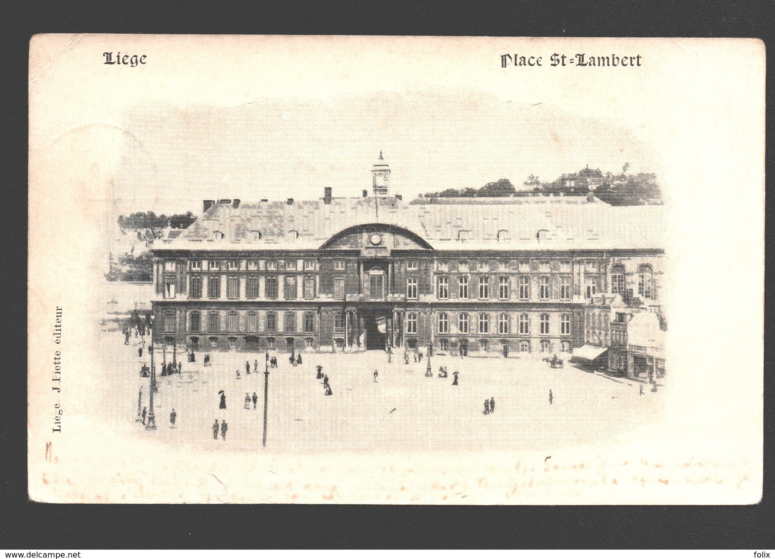 Liège - Place St-Lambert - 1900 - Dos Simple - éd. J. Piette - Liege