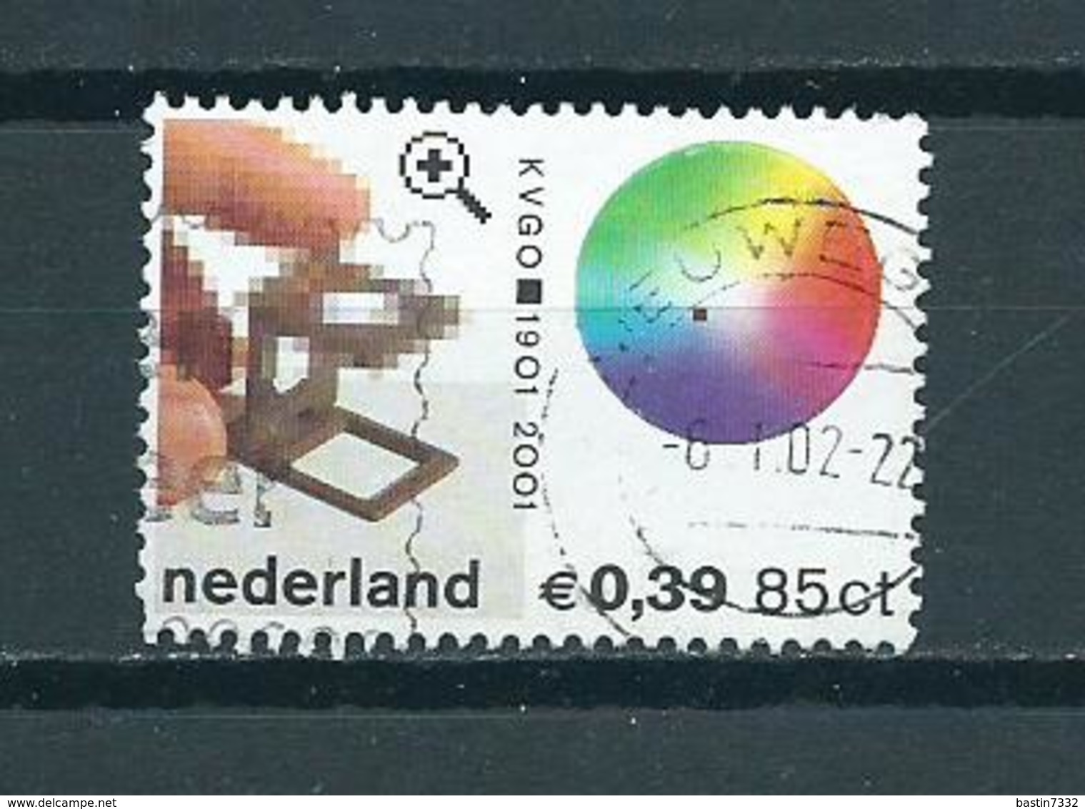 2001 Netherlands 100 Years KVGO Used/gebruikt/oblitere - Gebruikt