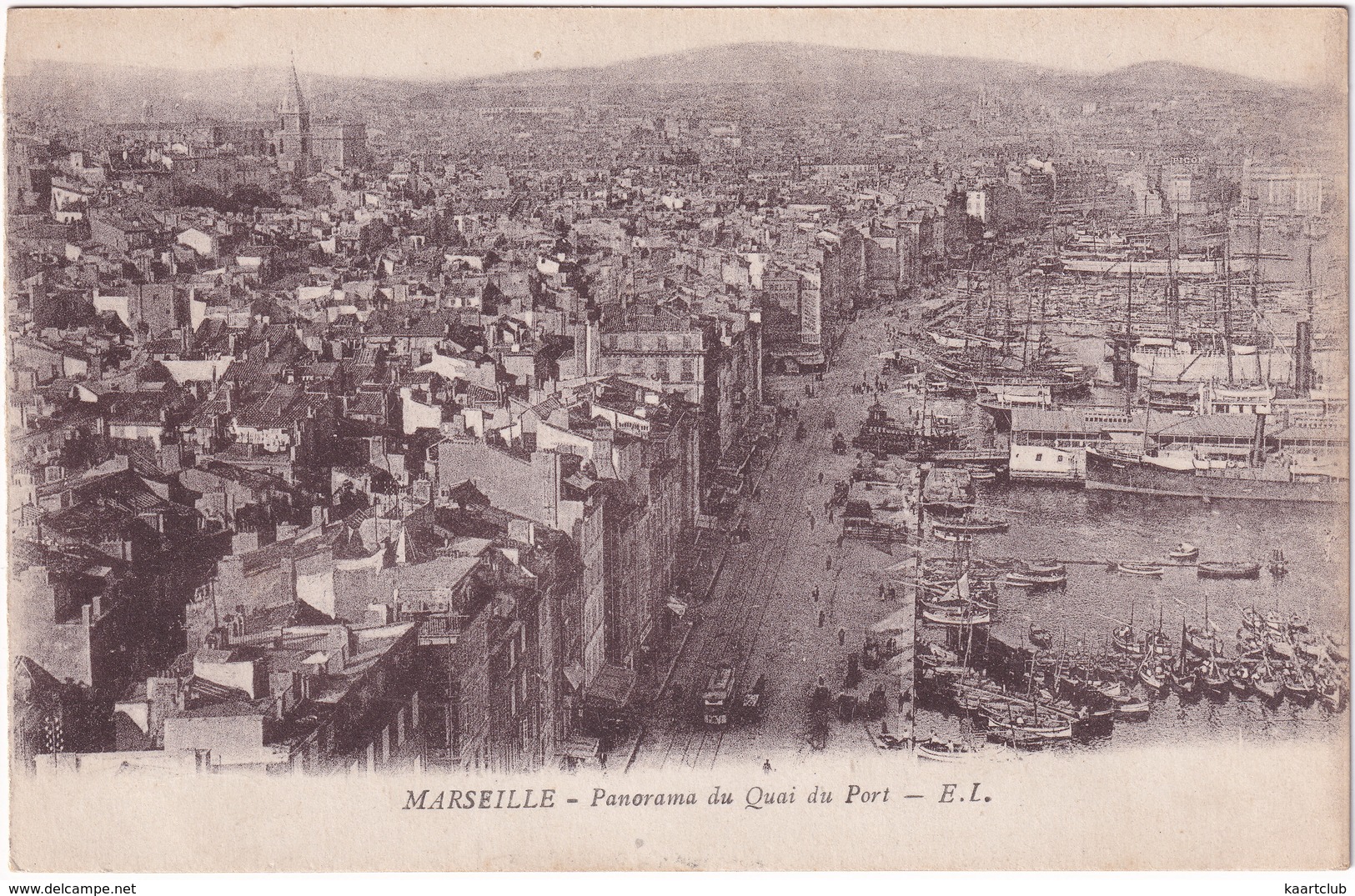 Marseille - Panorama Du Quai Du Port - E.L. - Oude Haven (Vieux Port), Saint Victor, De Panier