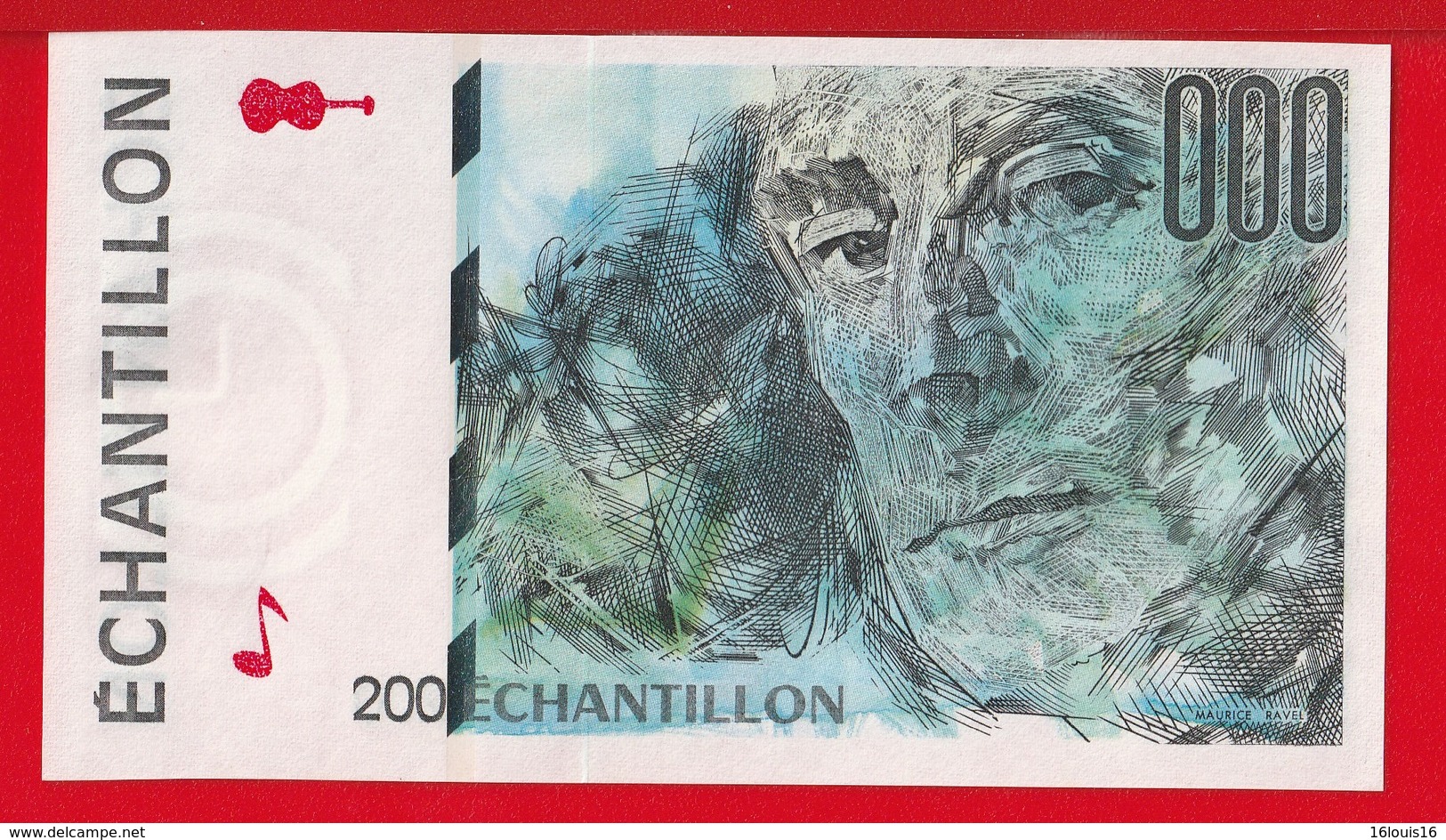 ECHANTILLON - BILLET DE CALAGE  (du 200 Francs Type Eiffel)  NEUF - Specimen