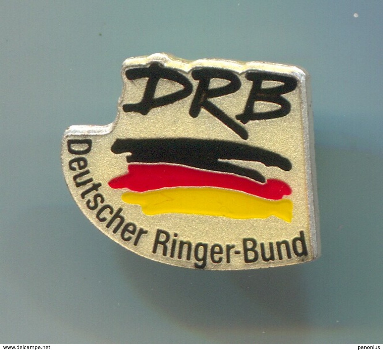 Wrestling, Lutte - Germany Ringer Bund DRB, Pin, Badge, Abzeichen - Wrestling
