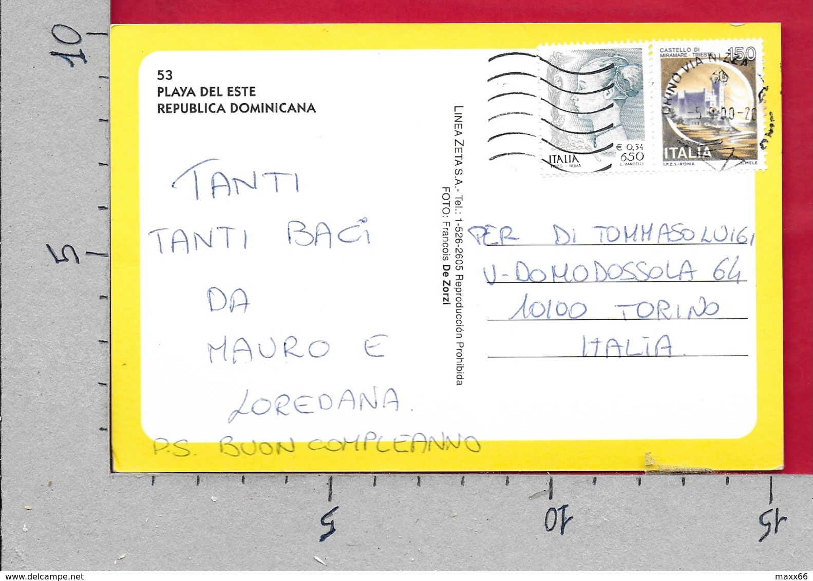 CARTOLINA VG REPUBBLICA DOMINICANA - Playa Del Este - 10 X 15 - ANN. 2000 VIAGGIATA IN ITALIA - Repubblica Dominicana