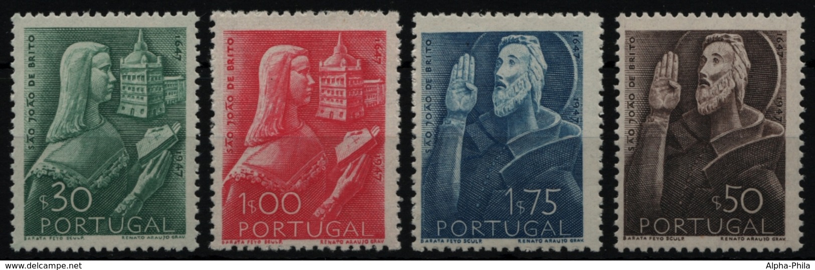 Portugal 1948 - Mi-Nr. 720-723 ** - MNH - Heiliger Johannes Von Brito - Ungebraucht