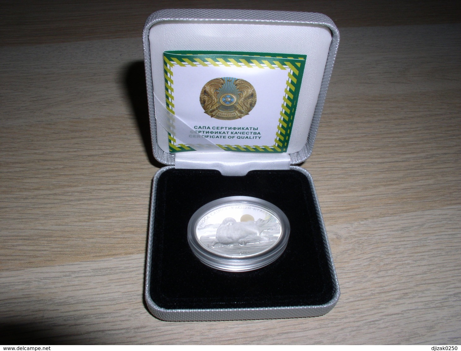 Kazakhstan 2013. Caspian Seal. Coin Of Silver With Gold. Weight 24 Grams. - Kazakhstan