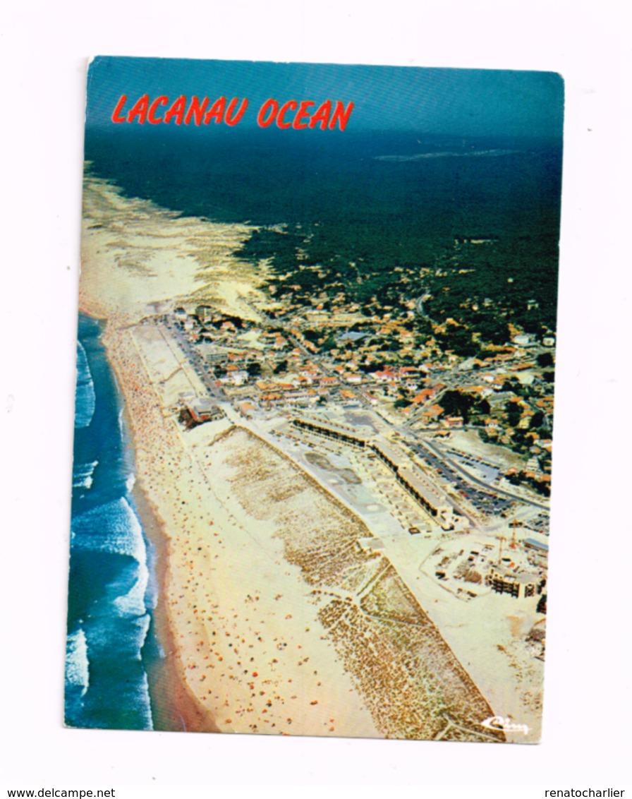 Lacanau-Océan.Vue Générale Aérienne.La Plage Immense De Sable Fin.Expédié à Utrecht (Pays-Bas) - Autres & Non Classés