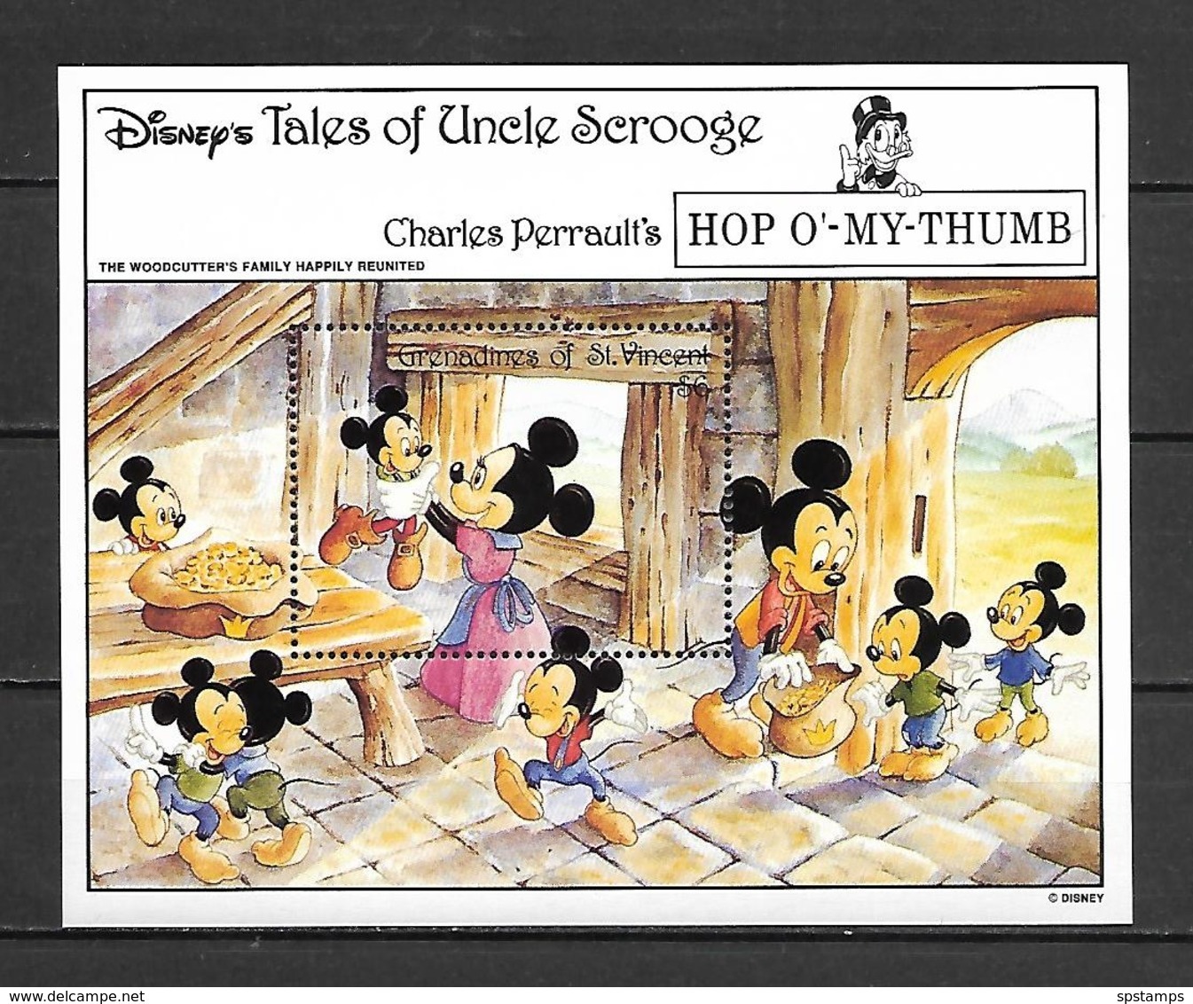 Disney St Vincent Gr 1992 Tales Of Ungle Scrooge - Hop O'my Thumb #1 MS MNH - Disney