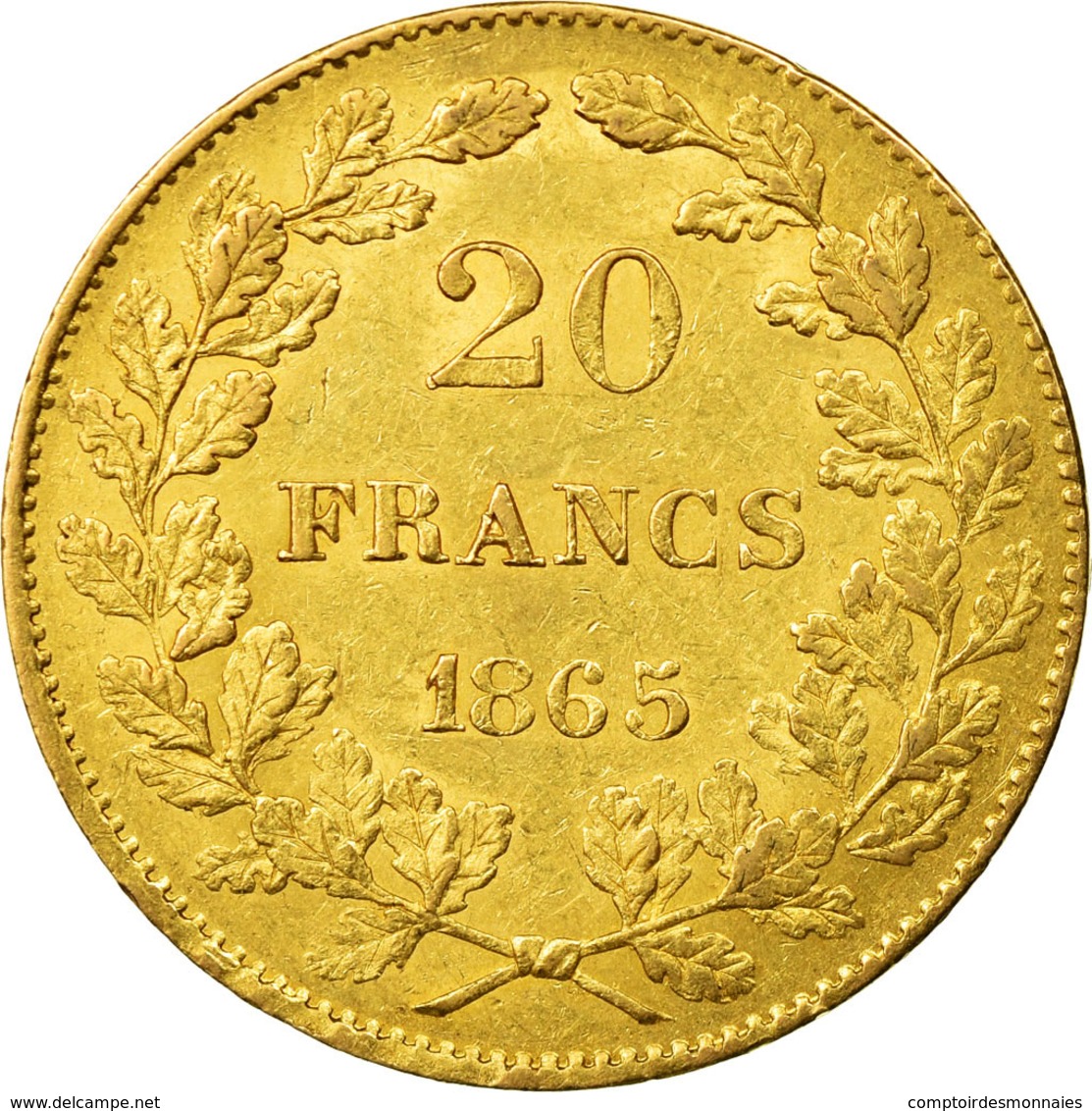 Monnaie, Belgique, Leopold I, 20 Francs, 20 Frank, 1865, SUP, Or, KM:23 - 20 Francs (or)