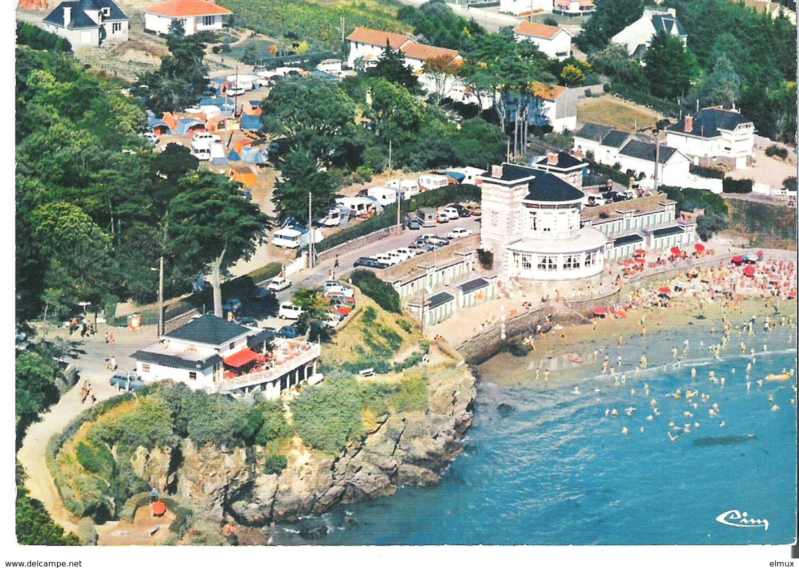 PORNIC. CP Vue Générale Aérienne Camping De La Source - Pornic