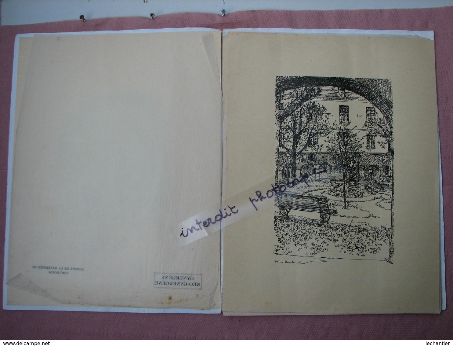 VIEUX MURS de PARIS 10 dessins originaux d'Irène Zurkinden col. Sandoz imp. le 15/02/1939