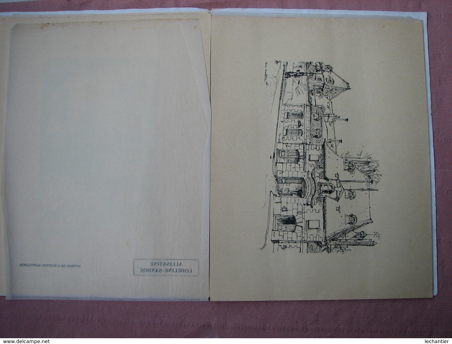 VIEUX MURS de PARIS 10 dessins originaux d'Irène Zurkinden col. Sandoz imp. le 15/02/1939