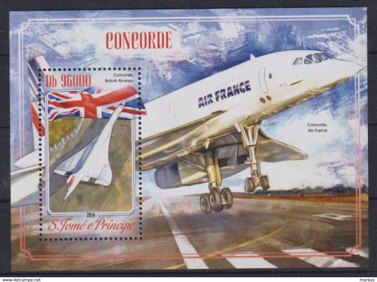 K90. Sao Tome & Principe - MNH - 2014 - Transport - Airplanes - Bl. - Autres & Non Classés