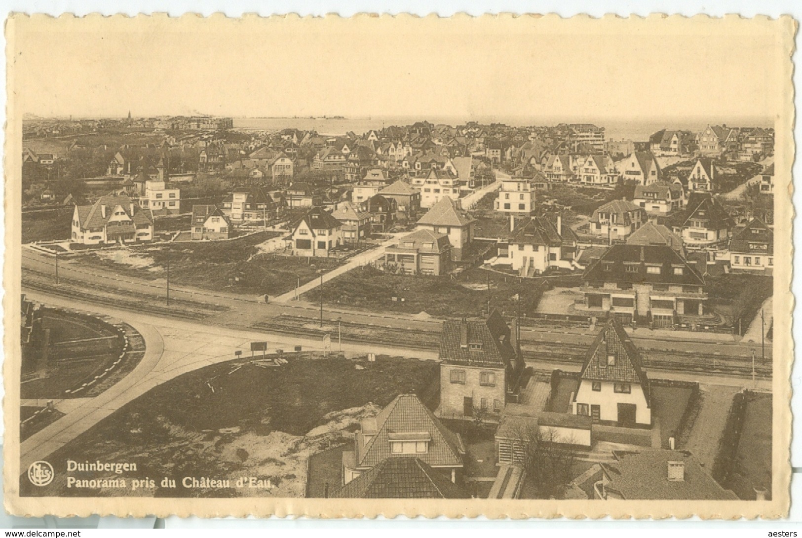 Duinbergen 1940; Panorama Pris Du Château D'Eau - Voyagé. (Thill - Bruxelles) - Knokke