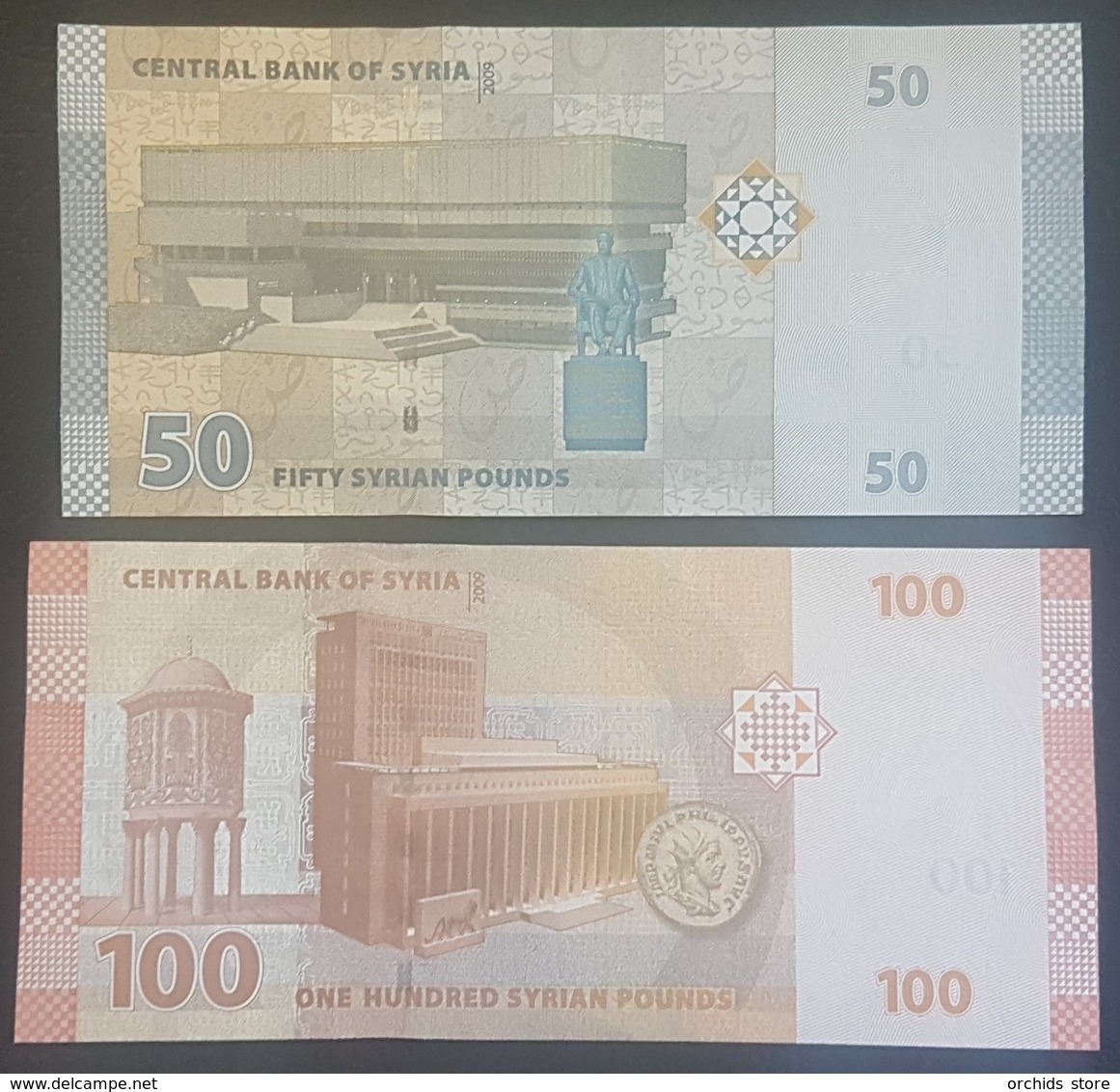 Syria 2009 UNC Banknotes, 50 Pounds & 100 Pounds - Syrie