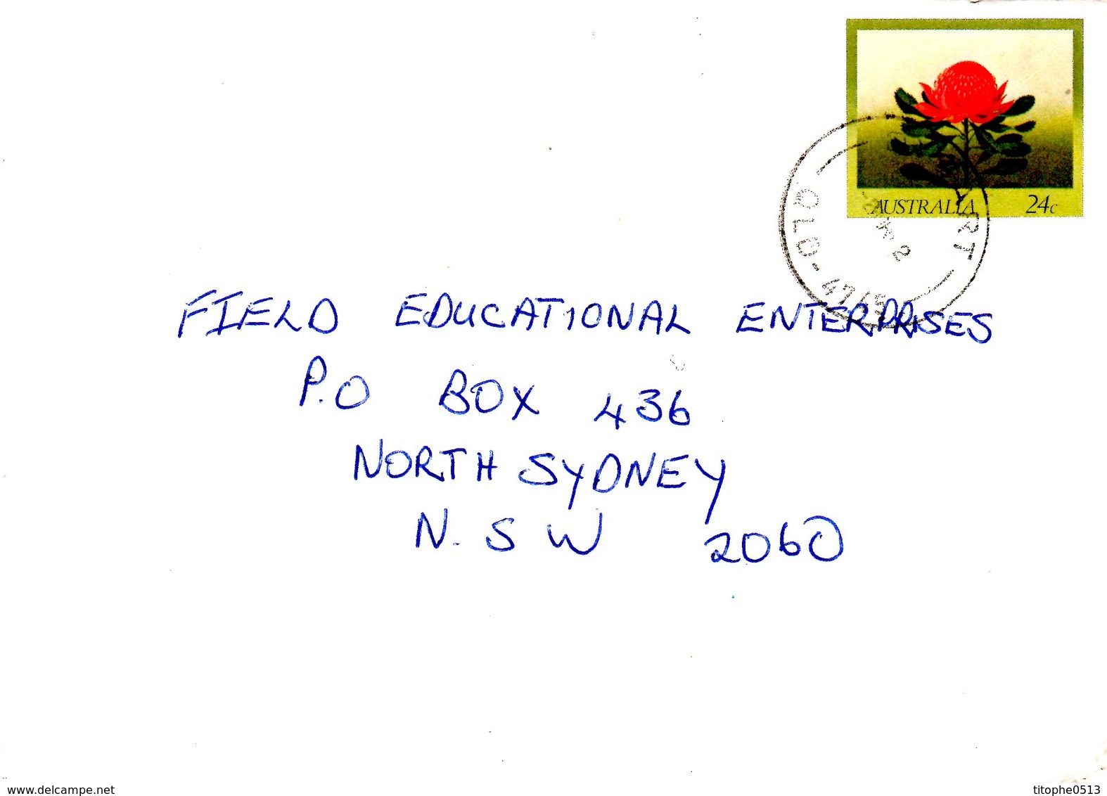 AUSTRALIE. Entier Postal Ayant Circulé. Waratah. - Autres & Non Classés