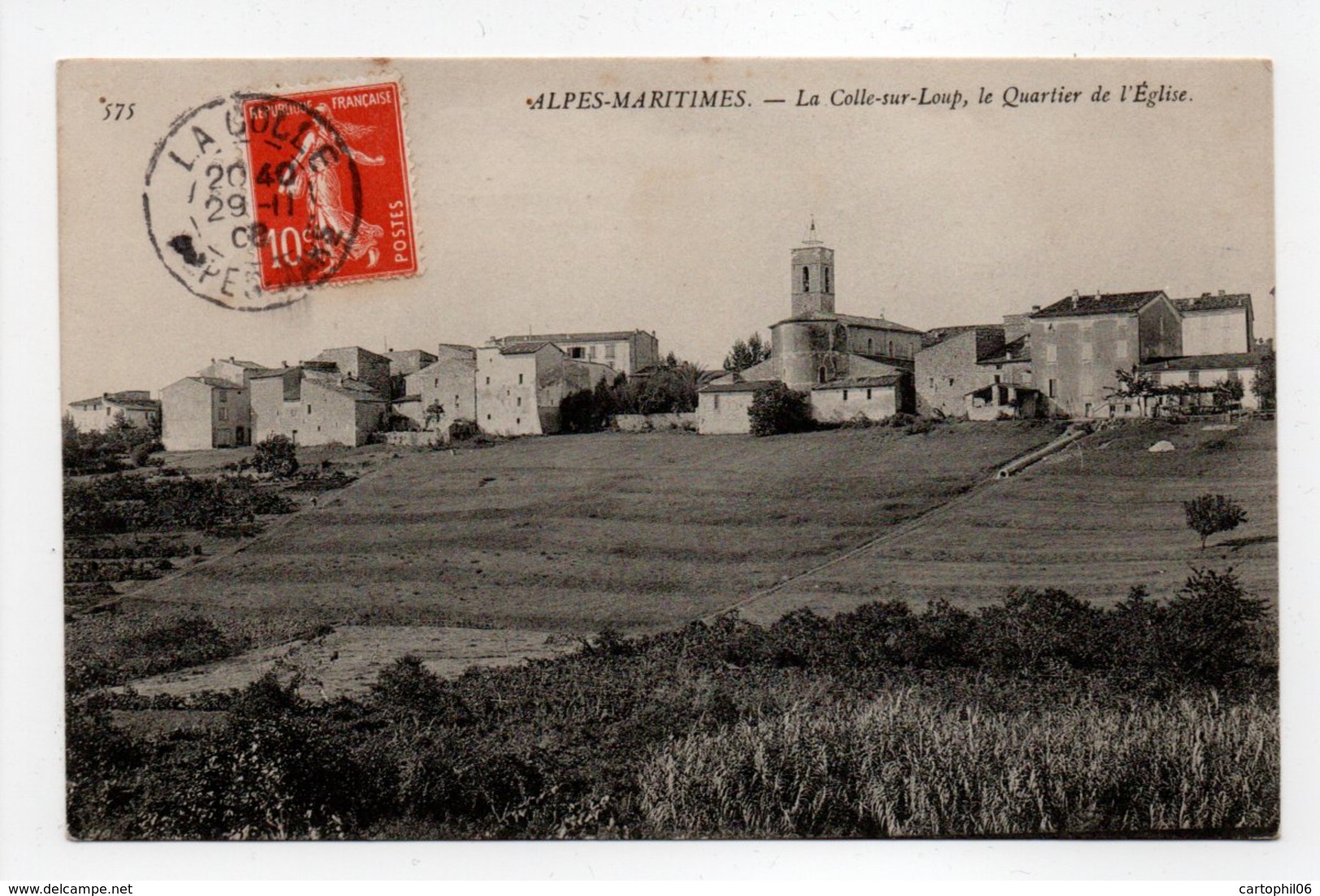 - CPA LA COLLE-SUR-LOUP (06) - Le Quartier De L'Eglise 1908 - - Autres & Non Classés