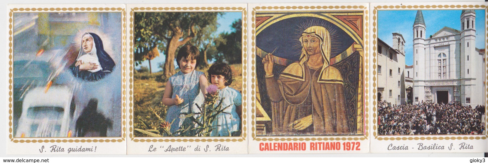 CALENDARIO 1972 SANTA RITA PICCOLO - Petit Format : 1971-80