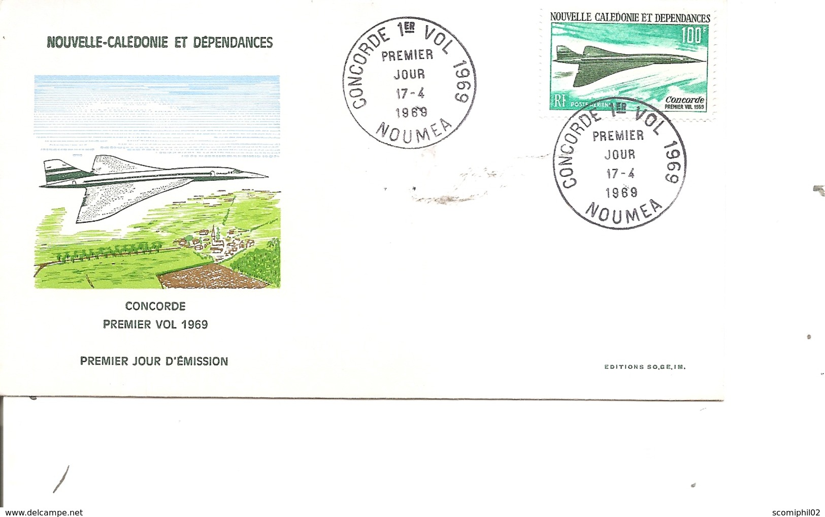 Concorde ( FDC De Nouvelle -Calédonie De 1969 à Voir) - Concorde