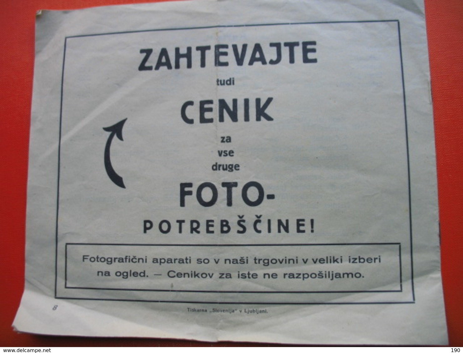 Cenik St.12 Za Amaterje.Anton Kanc Sinova,fotomanufaktura,drogerija.Ljubljana-Zidovska 1 - Autres & Non Classés