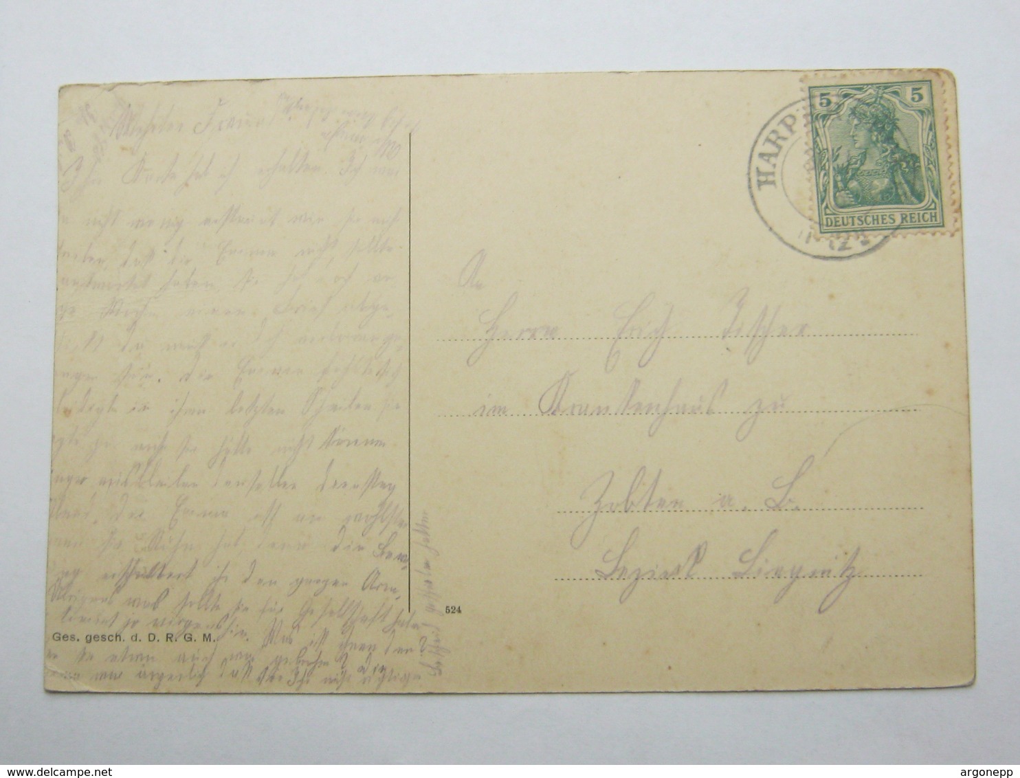 1915 , HARPERSDORF,  Klarer Stempel Auf   Karte - Briefe U. Dokumente