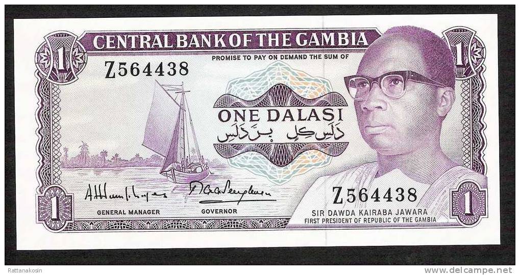 GAMBIE GAMBIA  P4g   1  DALASI  (1971) Signature 8 SERIE Z   UNC. - Gambia