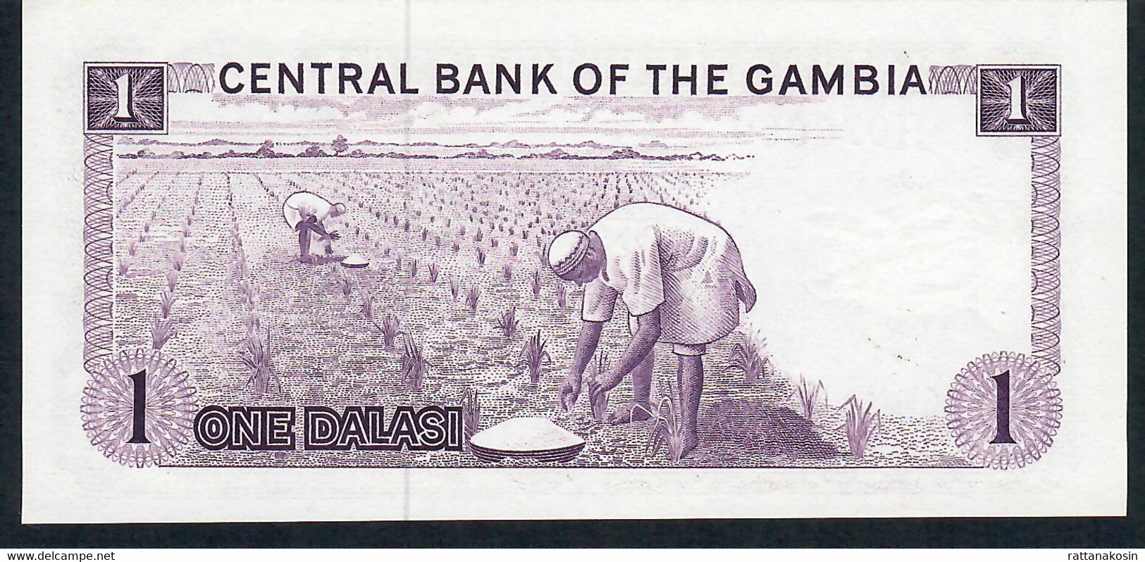 GAMBIE GAMBIA  P4g   1  DALASI  (1971) Signature 8 SERIE Z   UNC. - Gambie