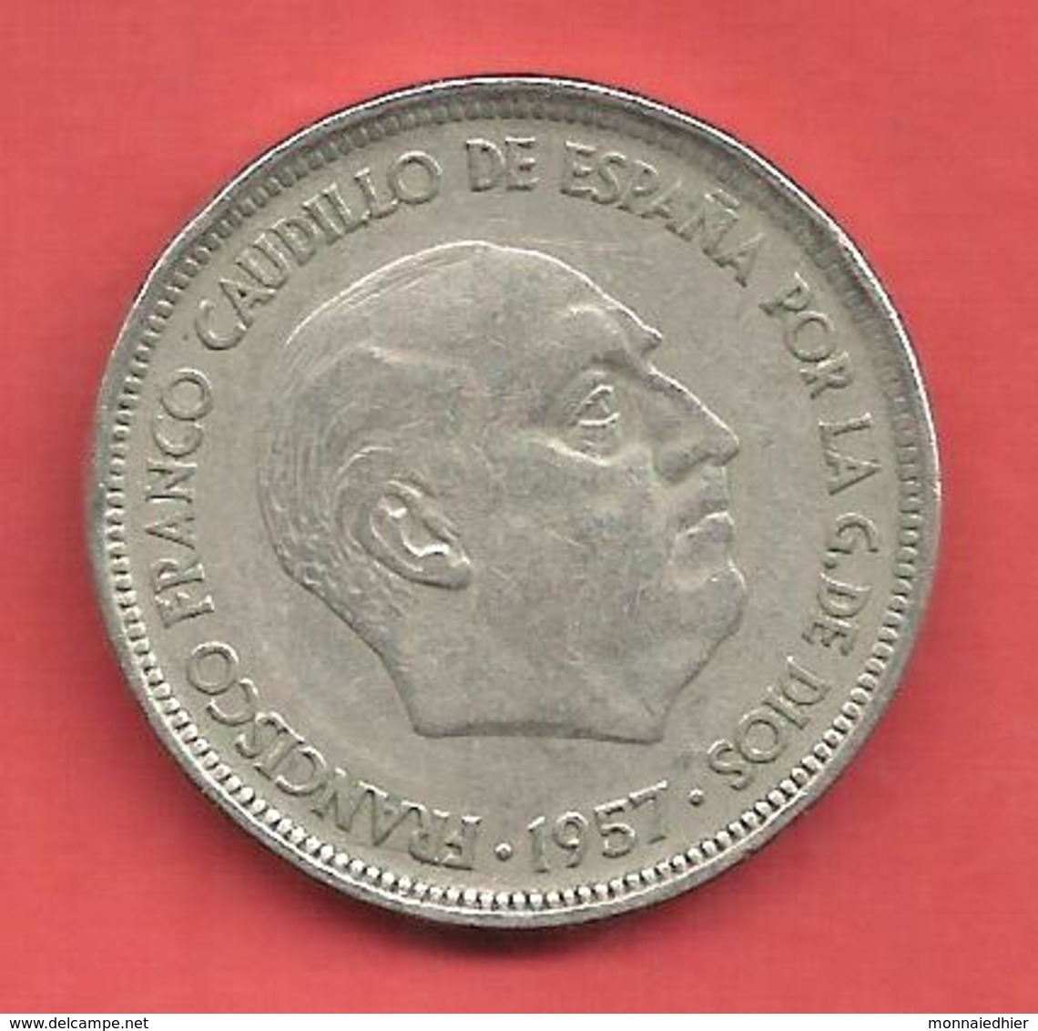 50 Pesetas , ESPAGNE , Cupro-Nickel , 1957 ( 59 ) , N° KM # 788 , N° Y120 - 50 Pesetas