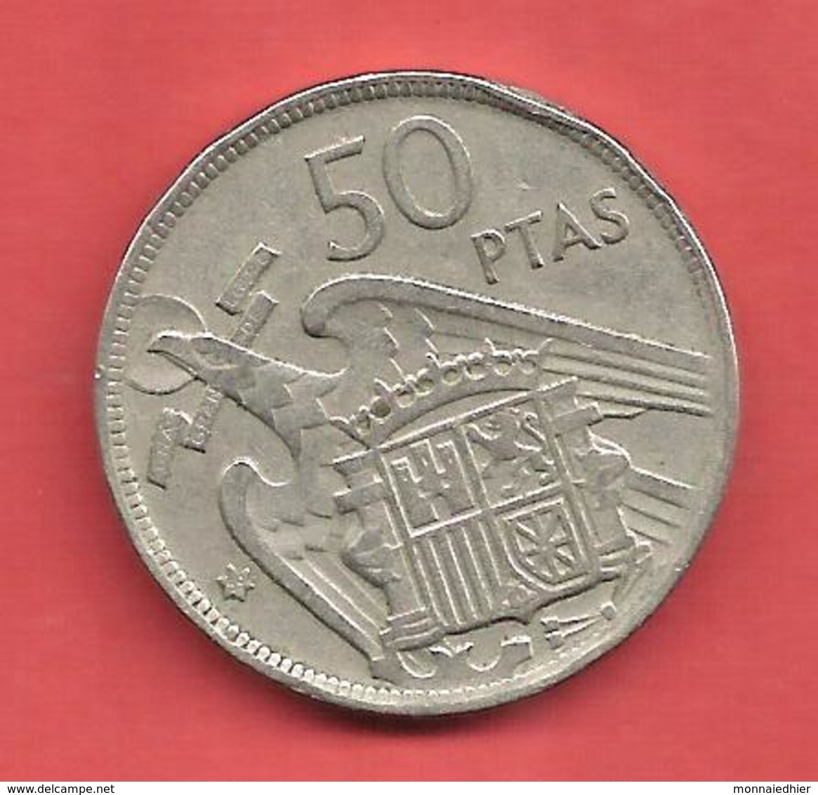 50 Pesetas , ESPAGNE , Cupro-Nickel , 1957 ( 59 ) , N° KM # 788 , N° Y120 - 50 Pesetas