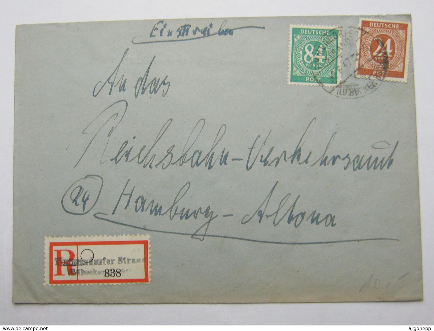 1947  , Timmendorfer Strand ,  Klarer Stempel Auf   Brief , Einschreiben - Sonstige & Ohne Zuordnung